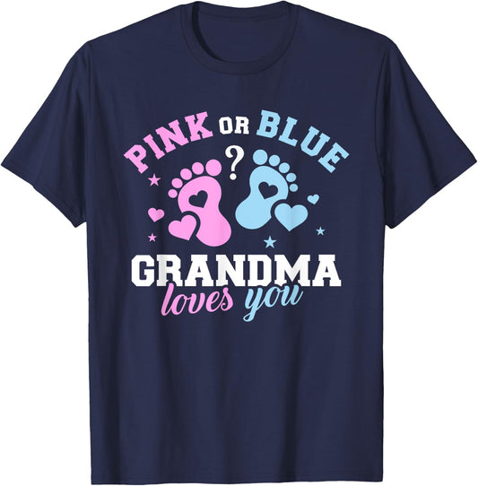 Gender reveal grandma T-Shirt - T-Shirt | Navy
