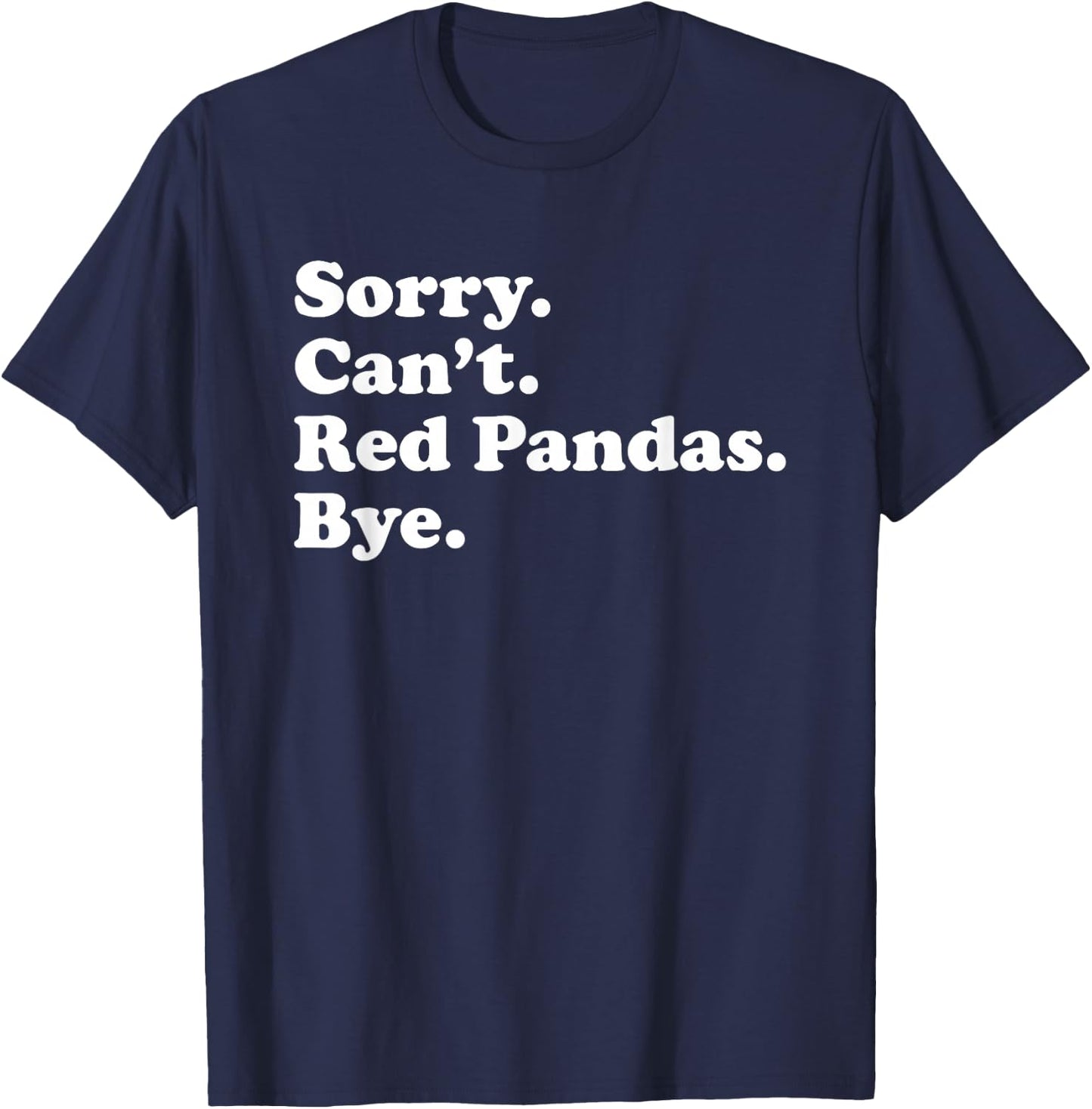 Funny Red Panda Gift Women Boys or Girls T-Shirt - T-Shirt | Navy
