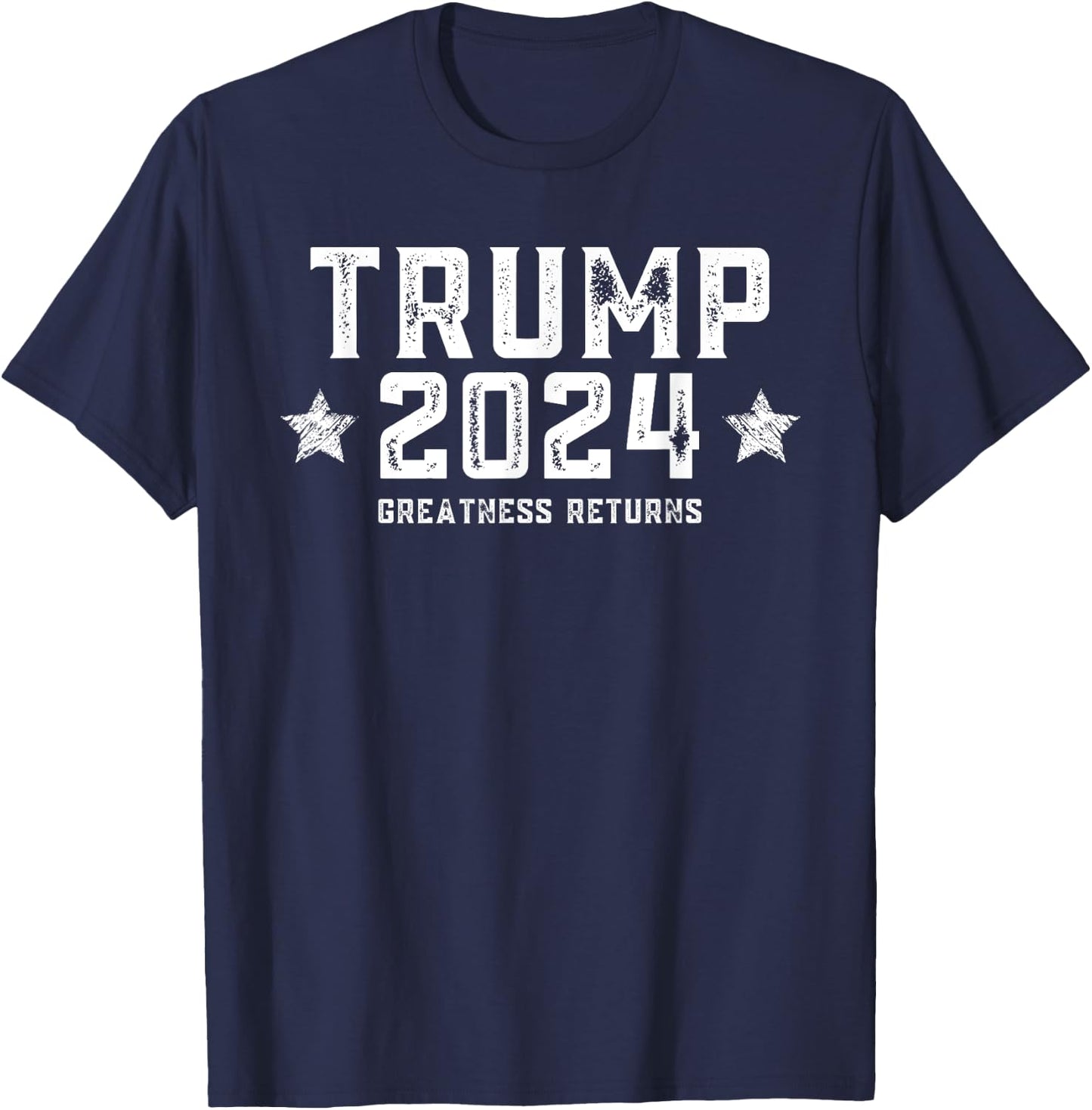 Vintage Trump 2024 Conservative Voter Great American Patriot T-Shirt - T-Shirt | Navy