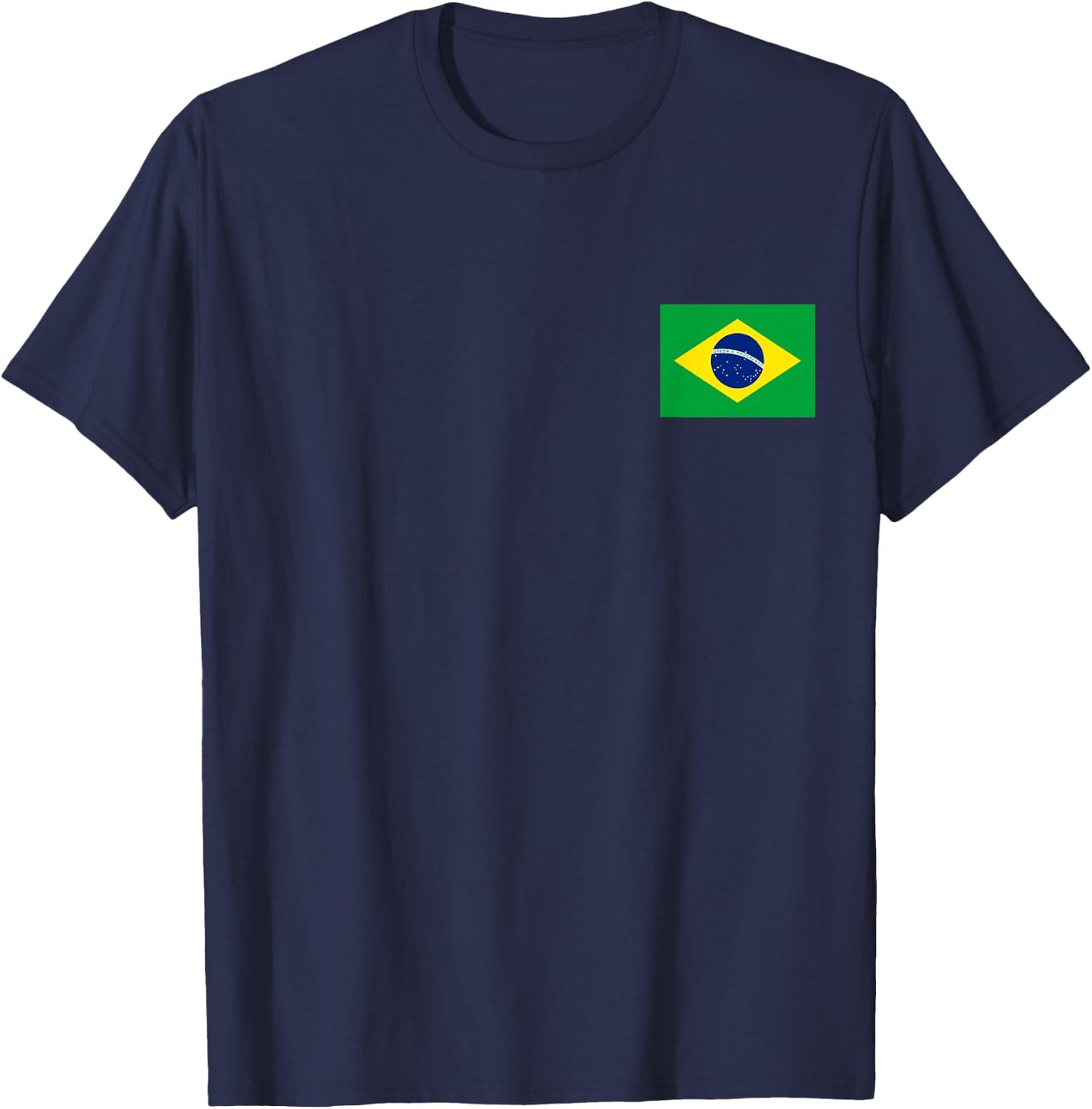 Brazil Flag Cool Brasil Flag Brazilian Flags Men Women T-Shirt - T-Shirt | Navy