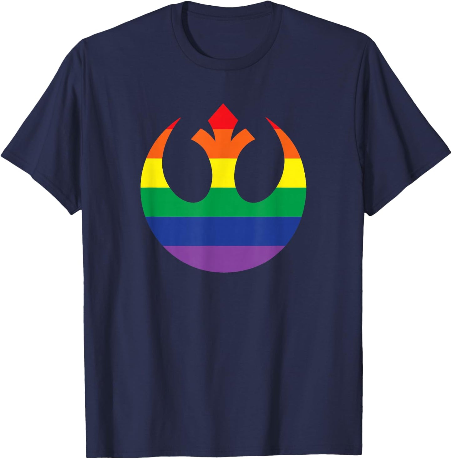 Star Wars Rebel Alliance Rainbow T-Shirt - T-Shirt | Navy