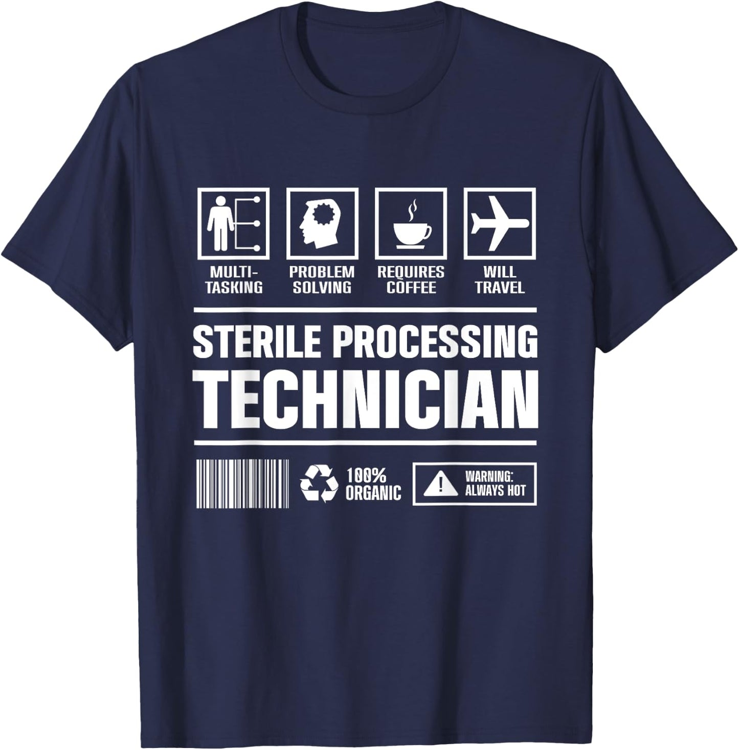 Sterile Processing Technician Solving Funny Tech T-Shirt - T-Shirt | Navy