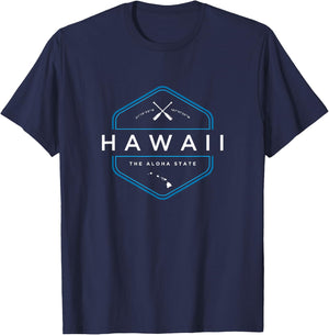 Hawaii Beach Graphic T-Shirt - T-Shirt | Navy