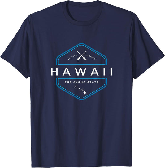 Hawaii Beach Graphic T-Shirt - T-Shirt | Navy