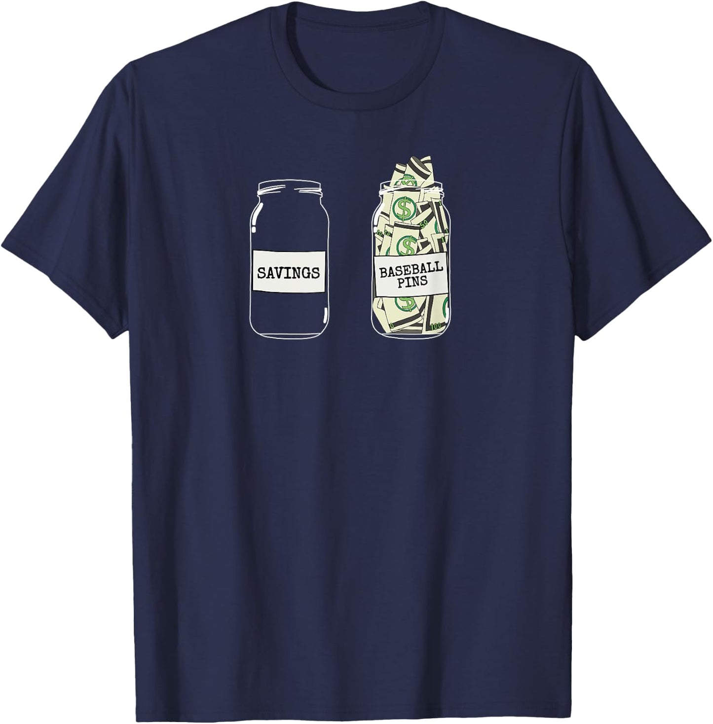 Baseball Trading Pins Baseball Pin Collector T-Shirt - T-Shirt | Navy