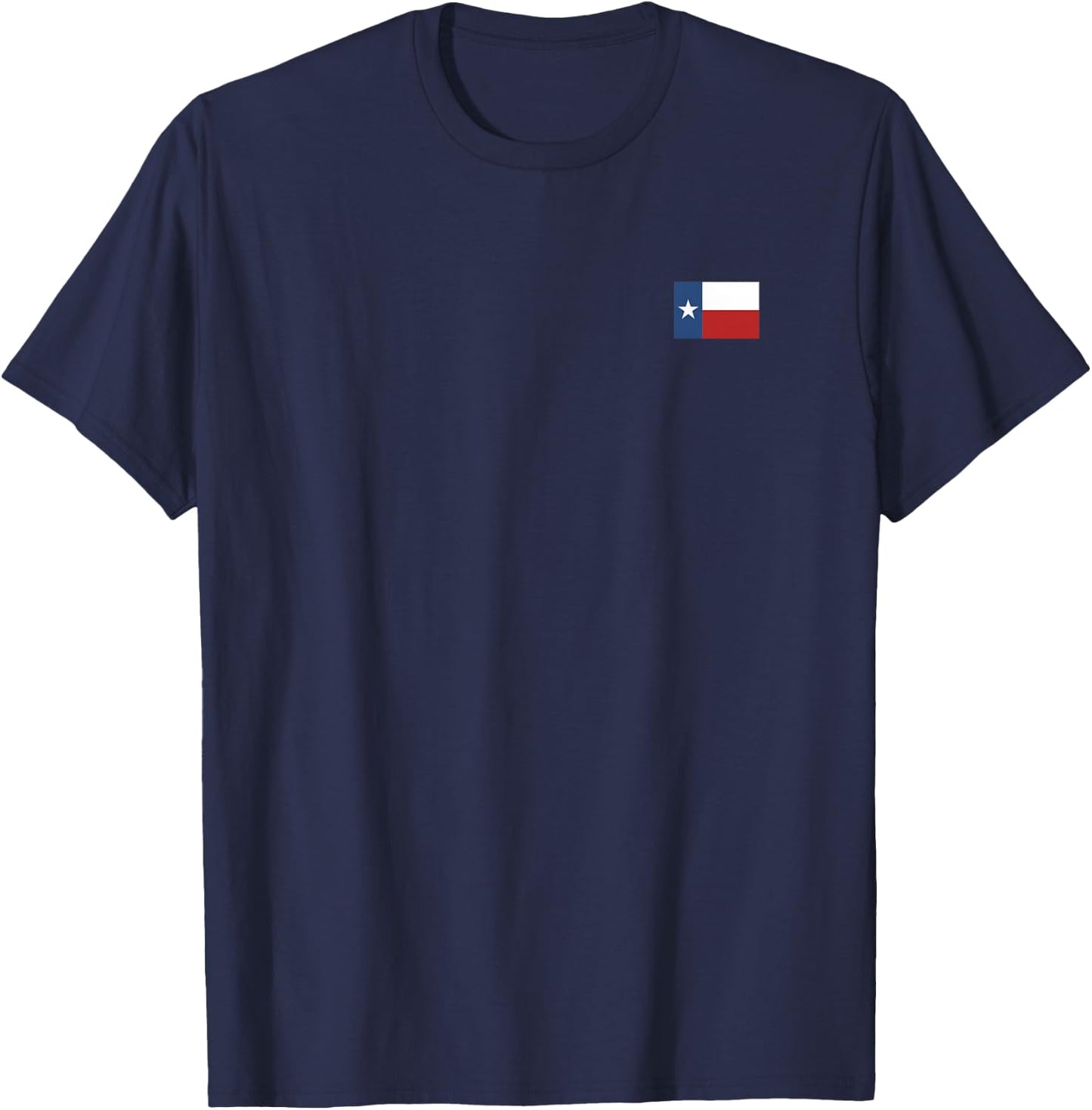 Texas T shirt Women Men | Left Chest Texas State Flag T-Shirt - T-Shirt | Navy