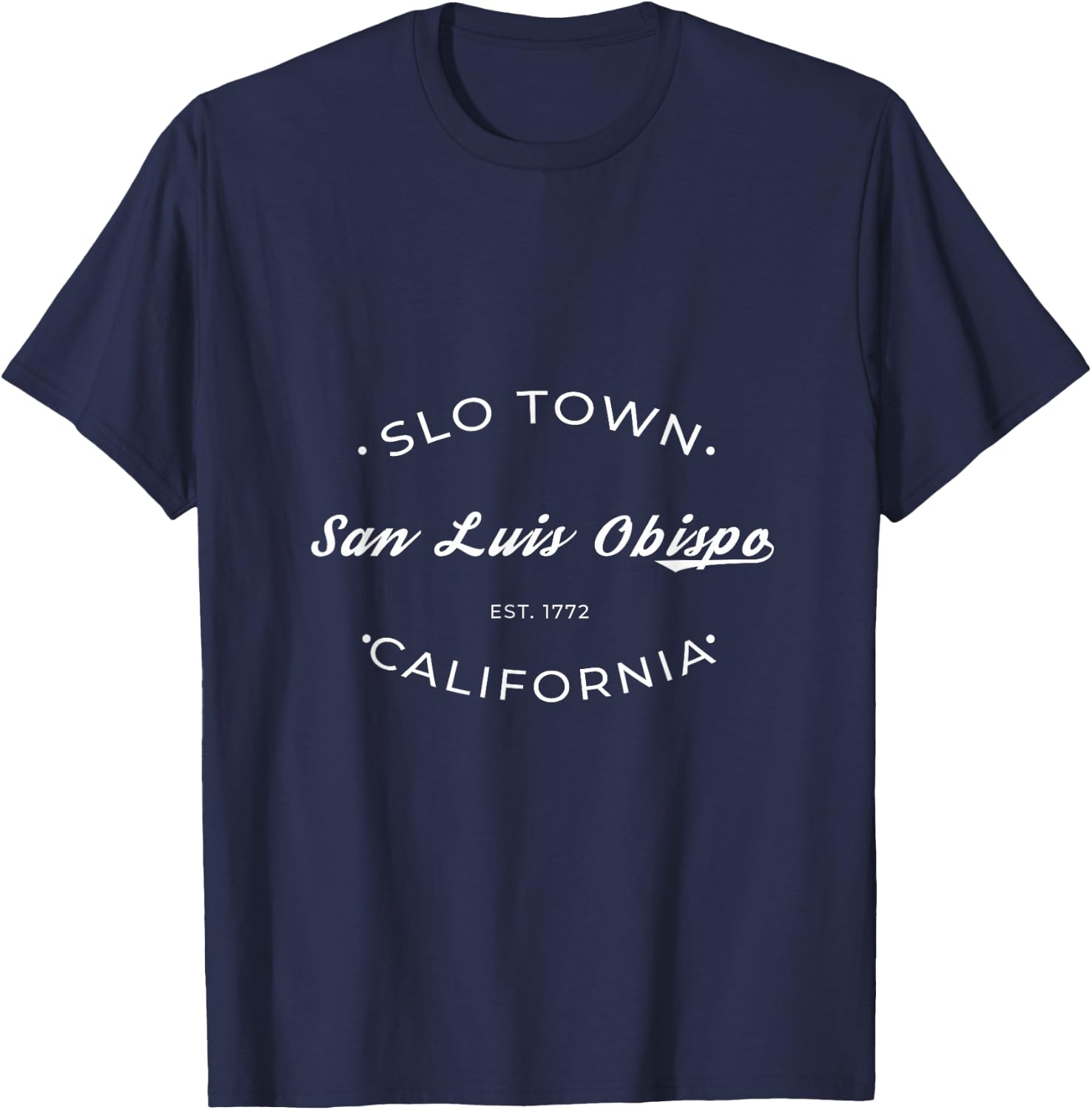 San Luis Obispo SLO Town Retro Logo T-Shirt - T-Shirt | Navy