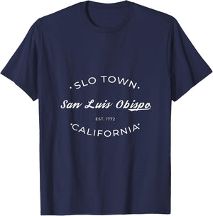 San Luis Obispo SLO Town Retro Logo T-Shirt - T-Shirt | Navy