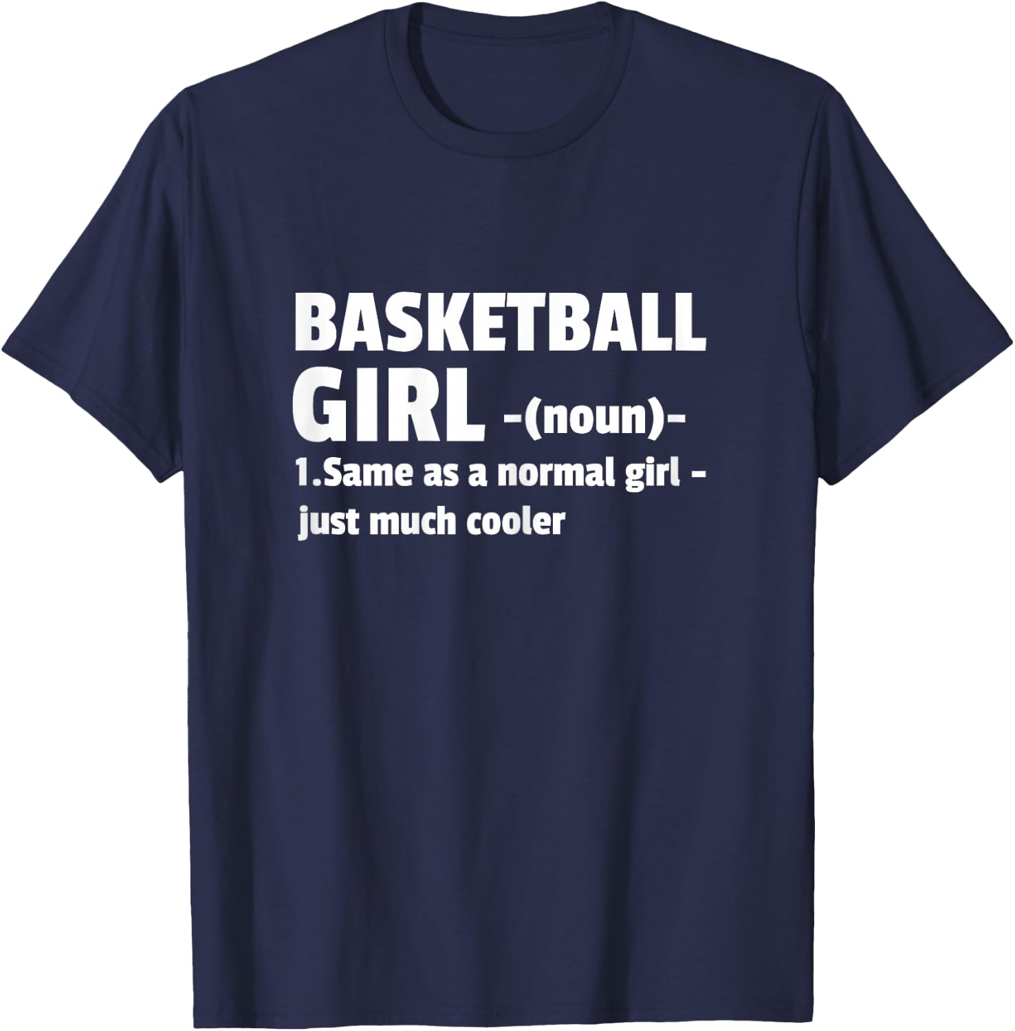 Basketball Shirt Women Teen Girls Basketball Girl T-Shirt - T-Shirt | Navy