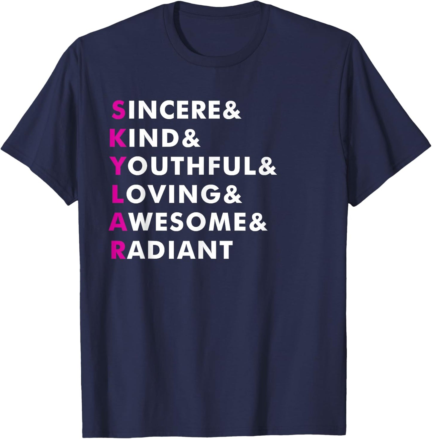 Skylar Name Shirt Personalized Gift T-Shirt - T-Shirt | Navy
