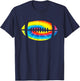 Cool Tie Dye Football Gift | Cute Sports Player Men Women T-Shirt - T-Shirt | Navy