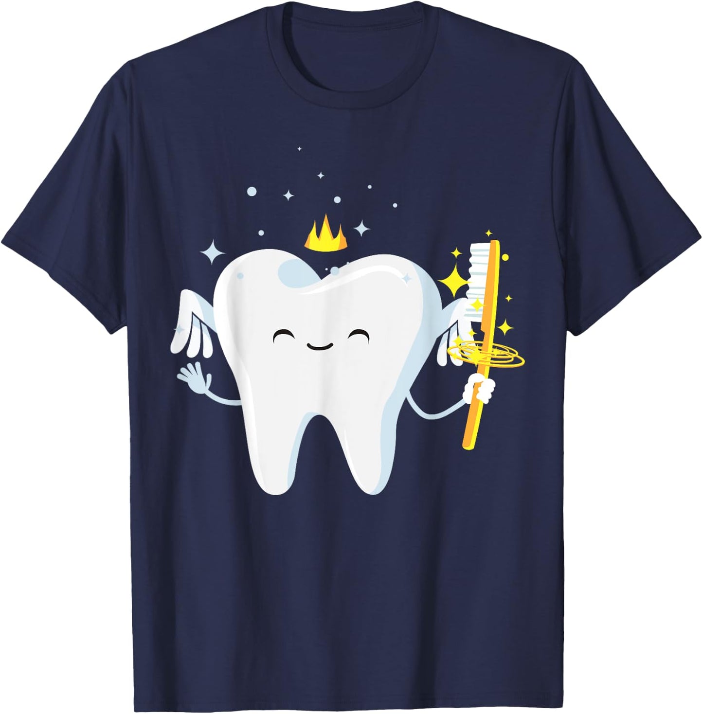 Cute Tooth Fairy Gift | Funny Dental Hygienist Fantasy Folk T-Shirt - T-Shirt | Navy