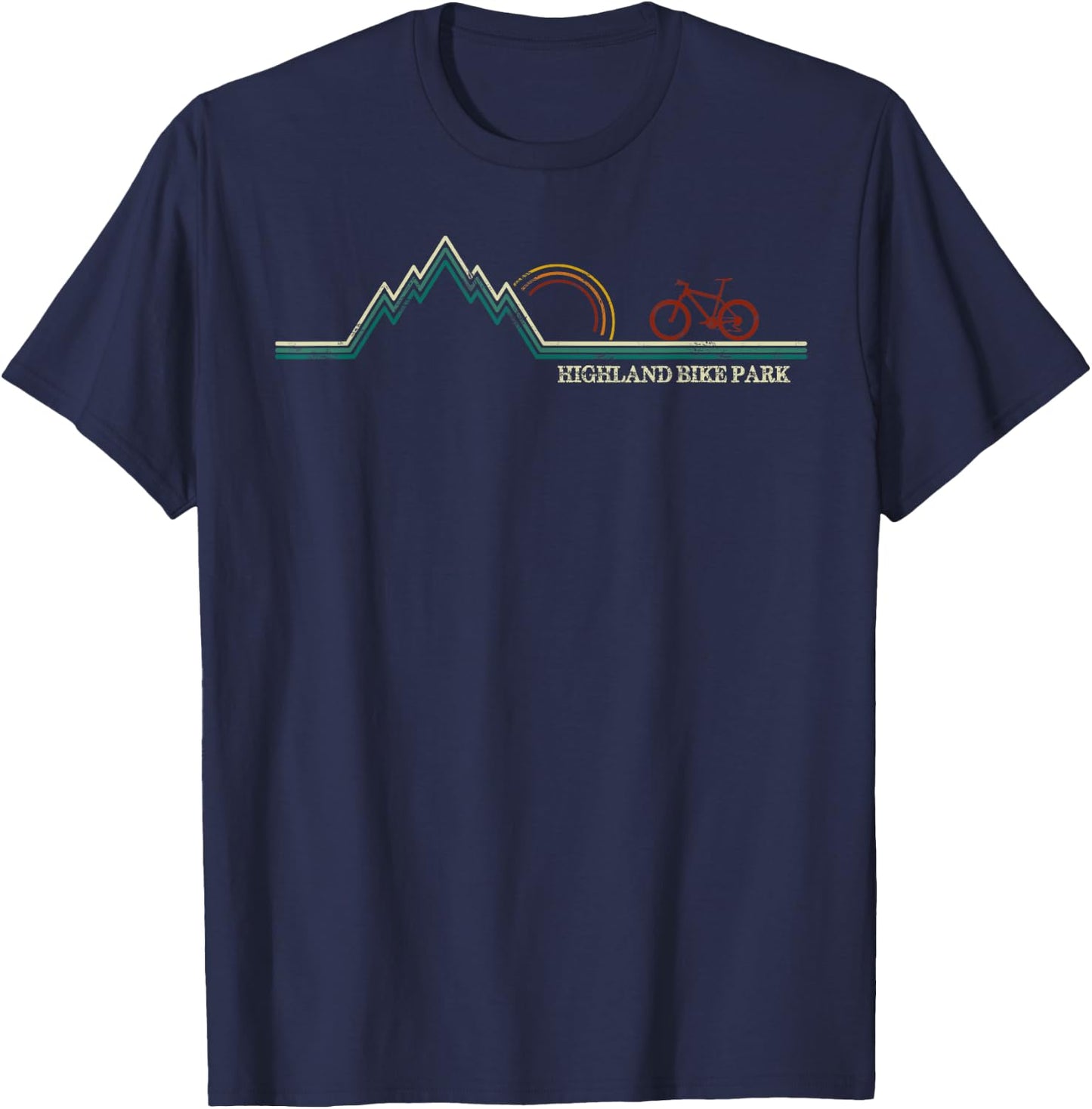 Highland Bike Park New Hampshire Mountain Biking T-Shirt - T-Shirt | Navy