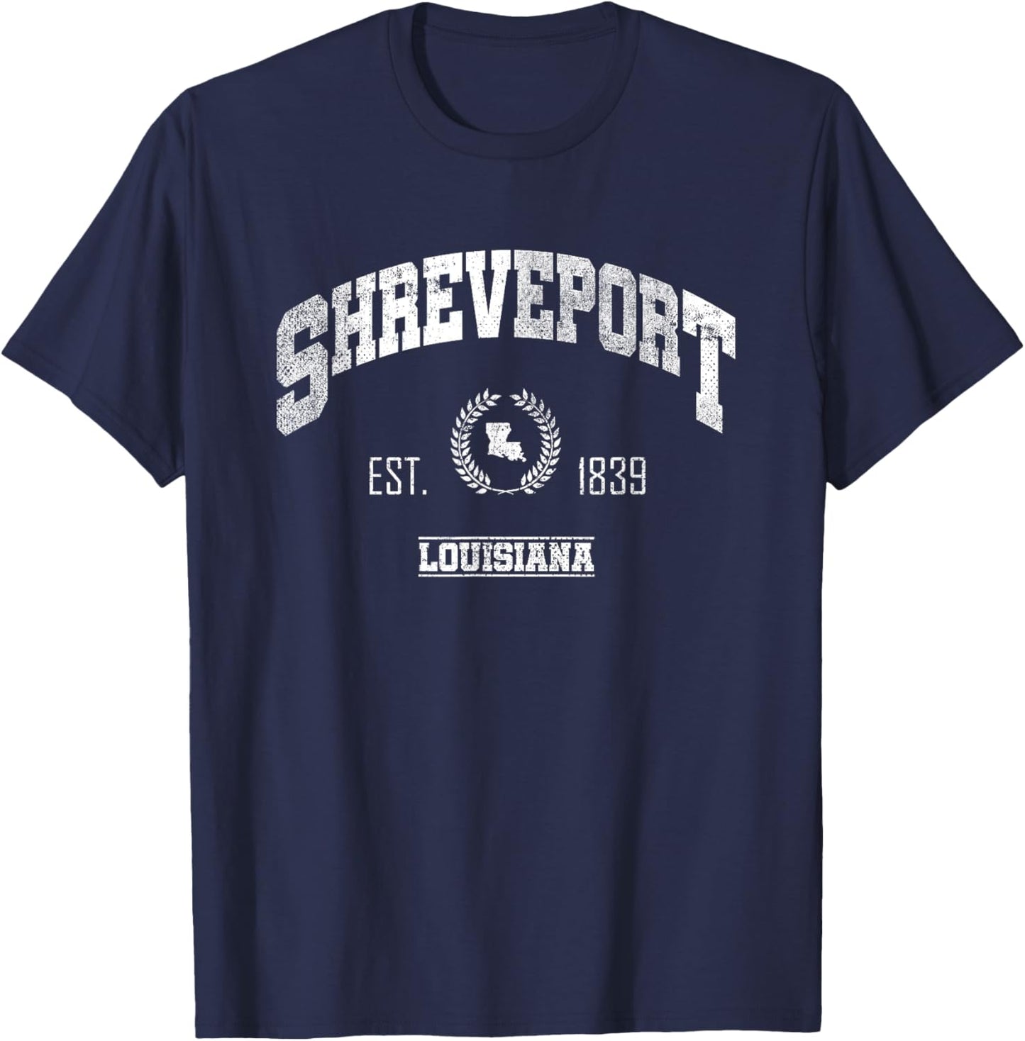Shreveport LA | Louisiana | Vintage Throwback T-Shirt - T-Shirt | Navy
