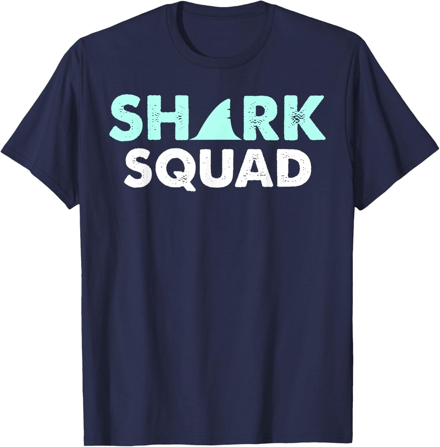 Shark Squad Shark Fin Shark Lover Gift T-Shirt - T-Shirt | Navy