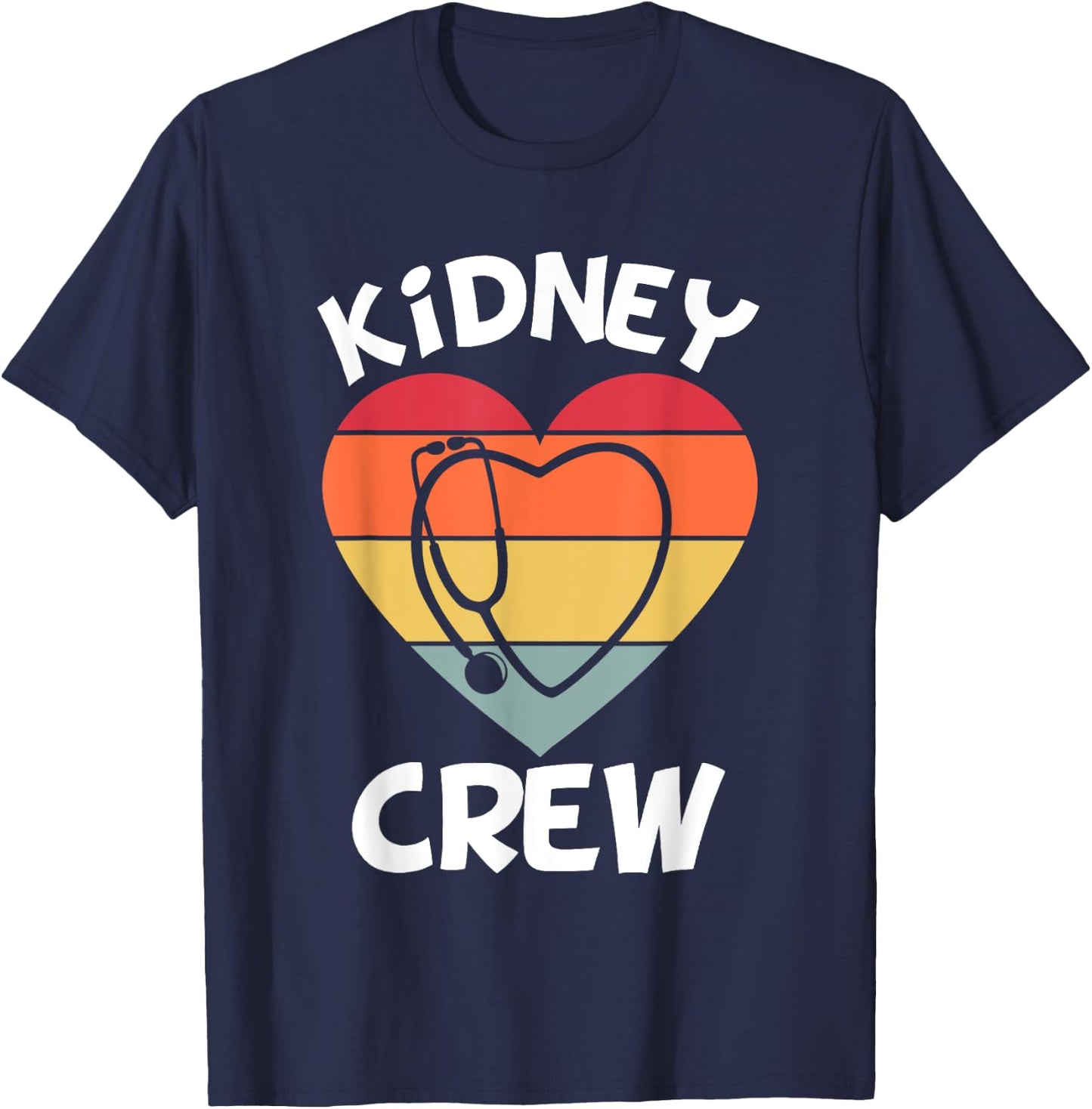 Kidney Crew Dialysis Team Dialysis Tech Nephrology Nurse T-Shirt - T-Shirt | Navy