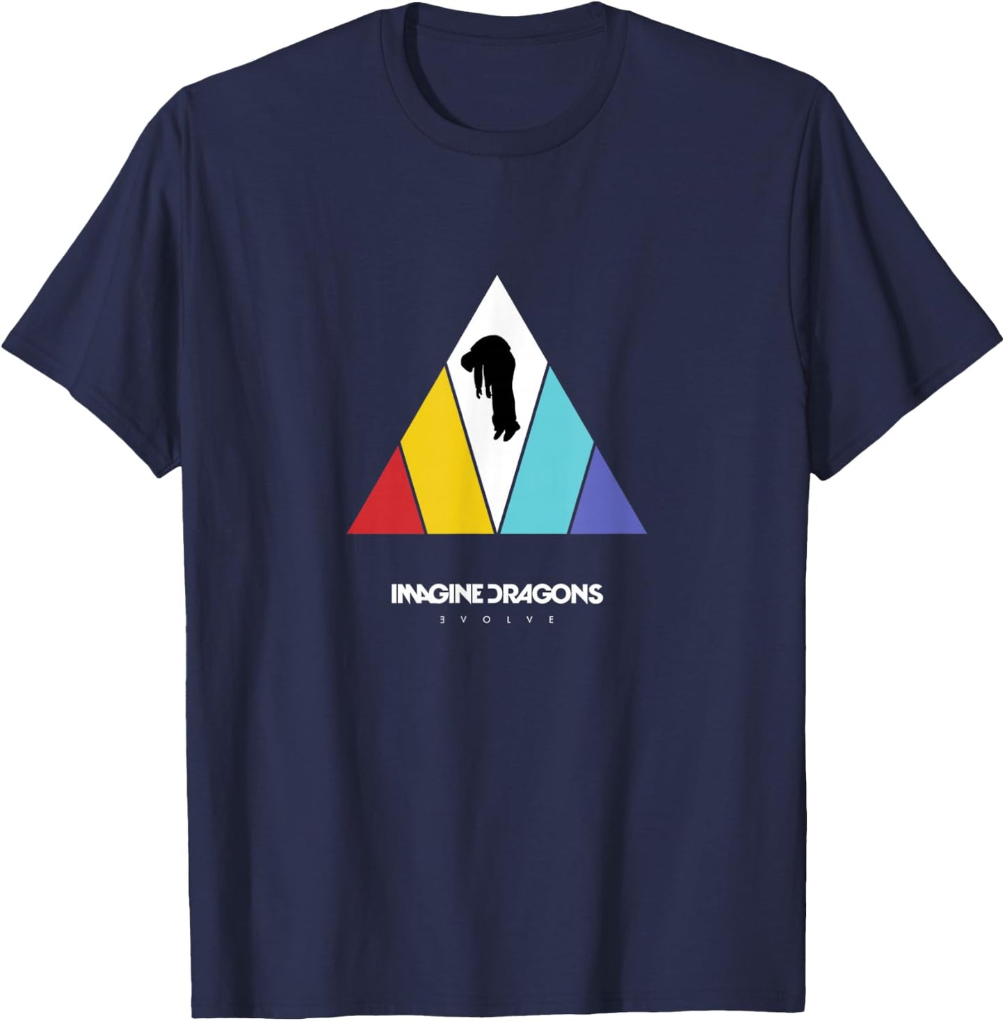 Imagine Dragons Triangle Logo Black T-Shirt - T-Shirt | Navy