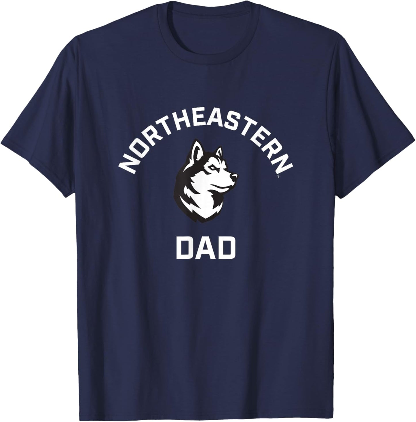 Campus Lab Northeastern University NEU Huskies Arched Dad , Small, Black T-Shirt - T-Shirt | Navy