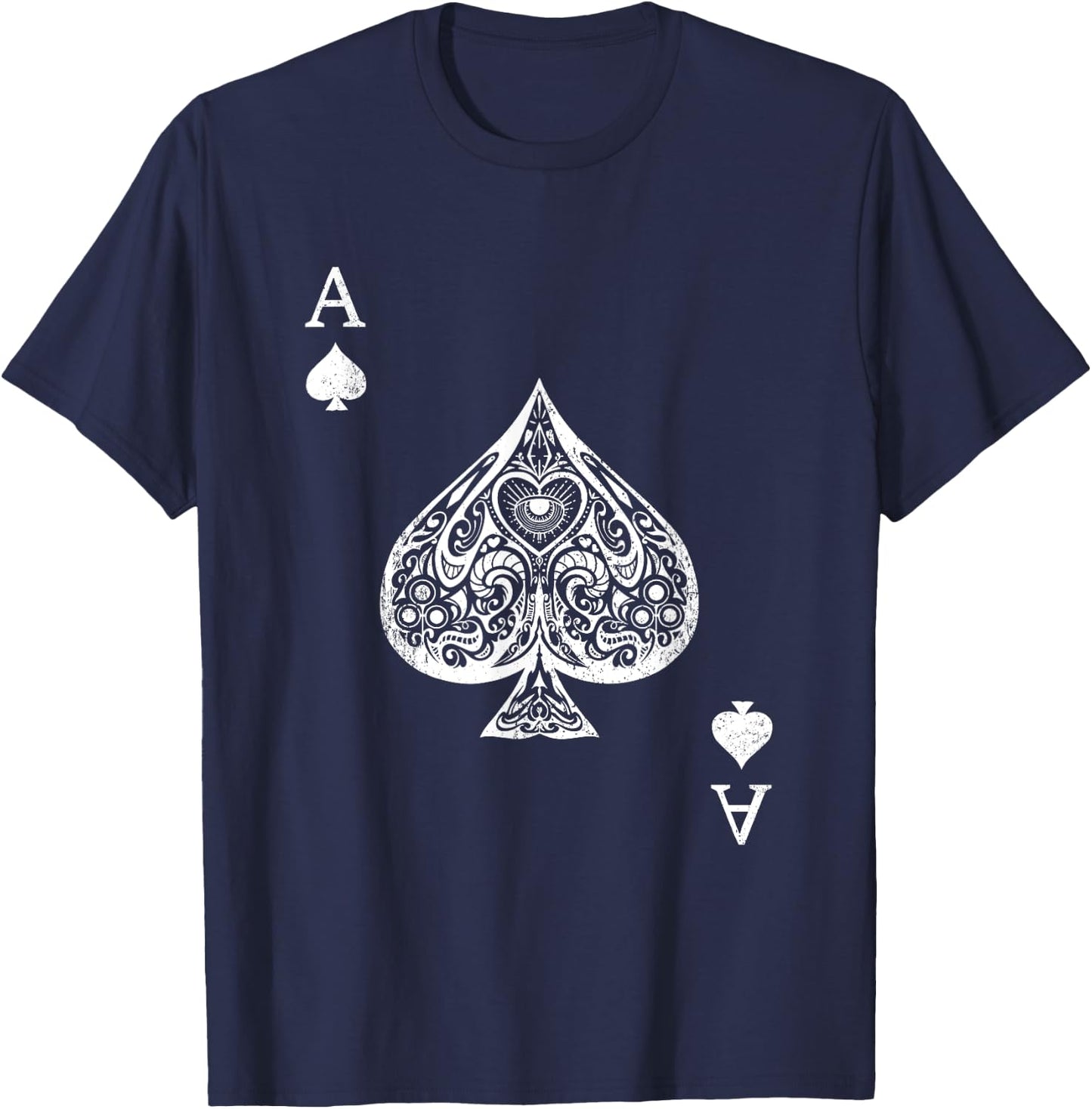 Ace of Spades Costume - Playing Card Costume Ace Spade T-Shirt - T-Shirt | Navy