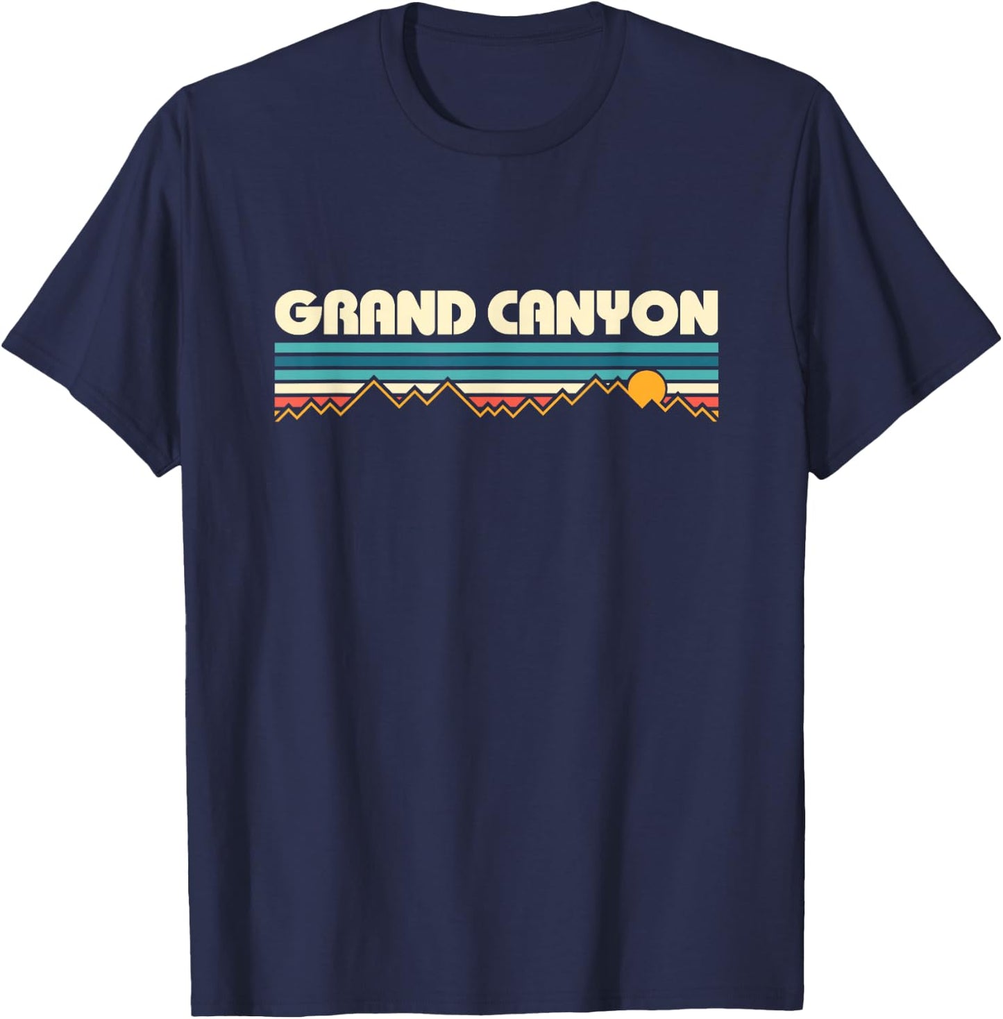 Grand Canyon Retro 80s Sunset T-Shirt - T-Shirt | Navy