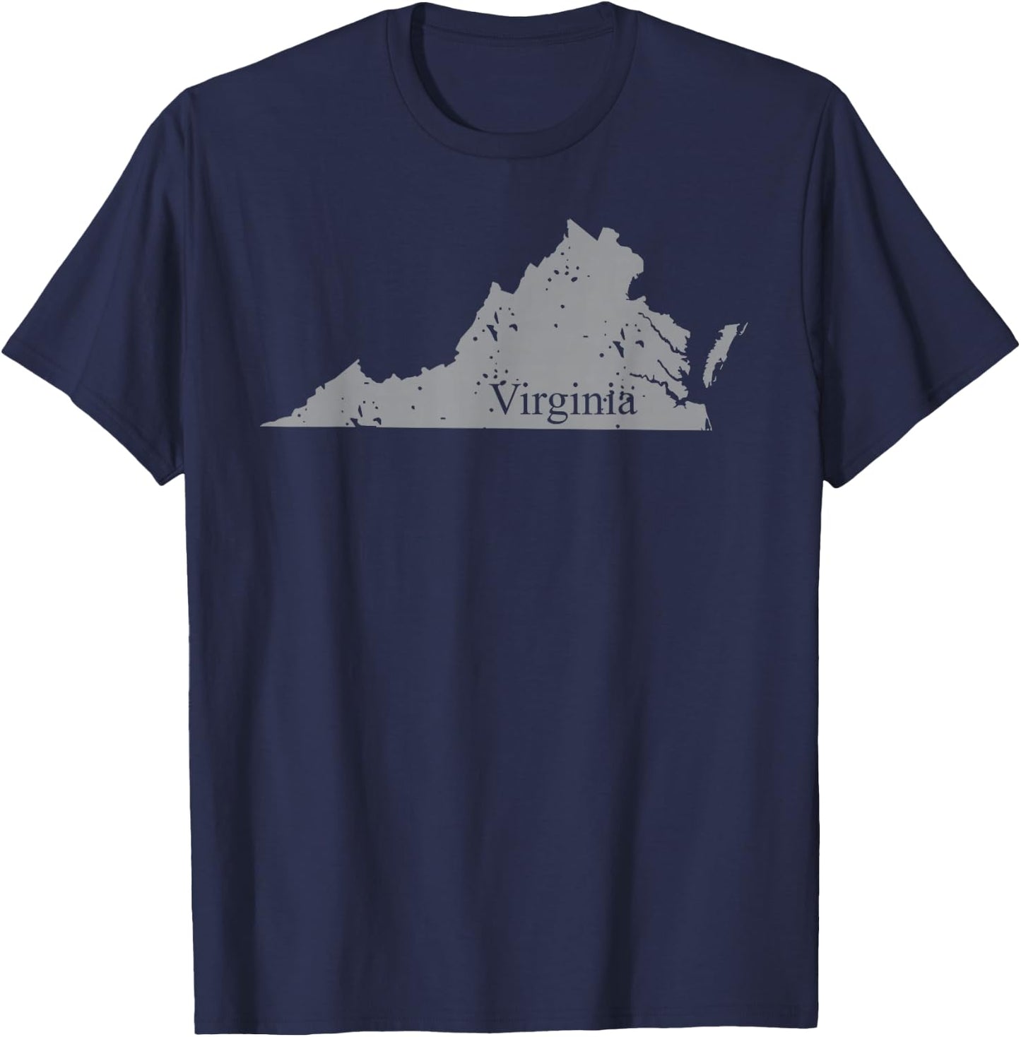 Extraordinary Virginia State Outline Travel Gift T-Shirt - T-Shirt | Navy