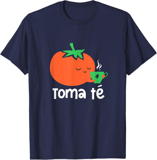 Tomato Funny Toma Te Tomato Lover Coffee Drinking Kawaii T-Shirt - T-Shirt | Navy