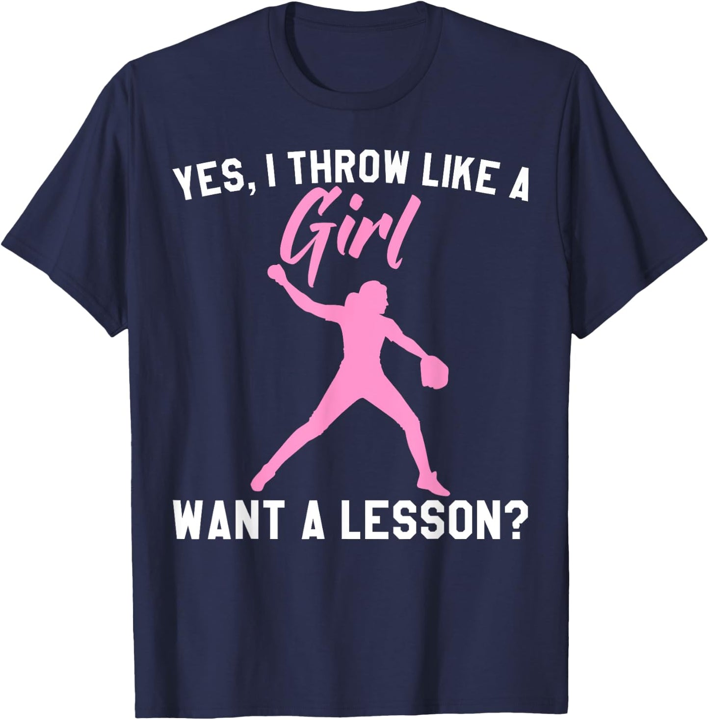 Funny Softball Art For Girls Women Softball Player Softball T-Shirt - T-Shirt | Navy
