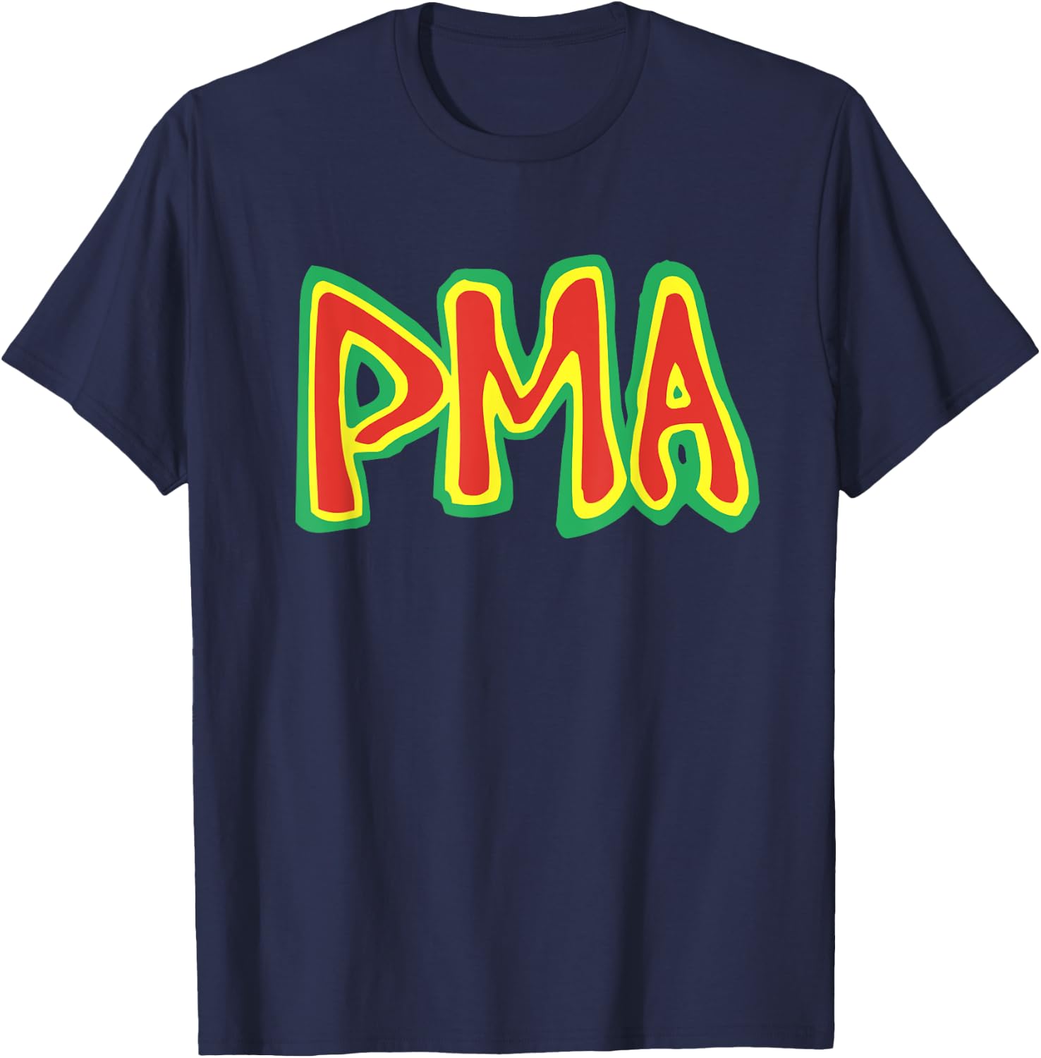 PMA - Positive Mental Attitude classic hardcore punk DC NY T-Shirt - T-Shirt | Navy