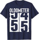 Funny 55 Years Old 55th Birthday Odometer Oldometer Men T-Shirt - T-Shirt | Navy