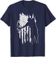 Dad bowfishing Archer American Flag Vintage great Gift T-Shirt - T-Shirt | Navy