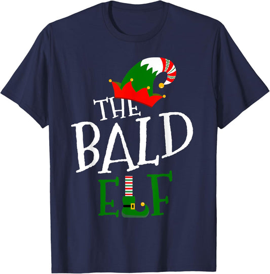 The Bald Elf Family Matching Group Gift Christmas Costume T-Shirt - T-Shirt | Navy