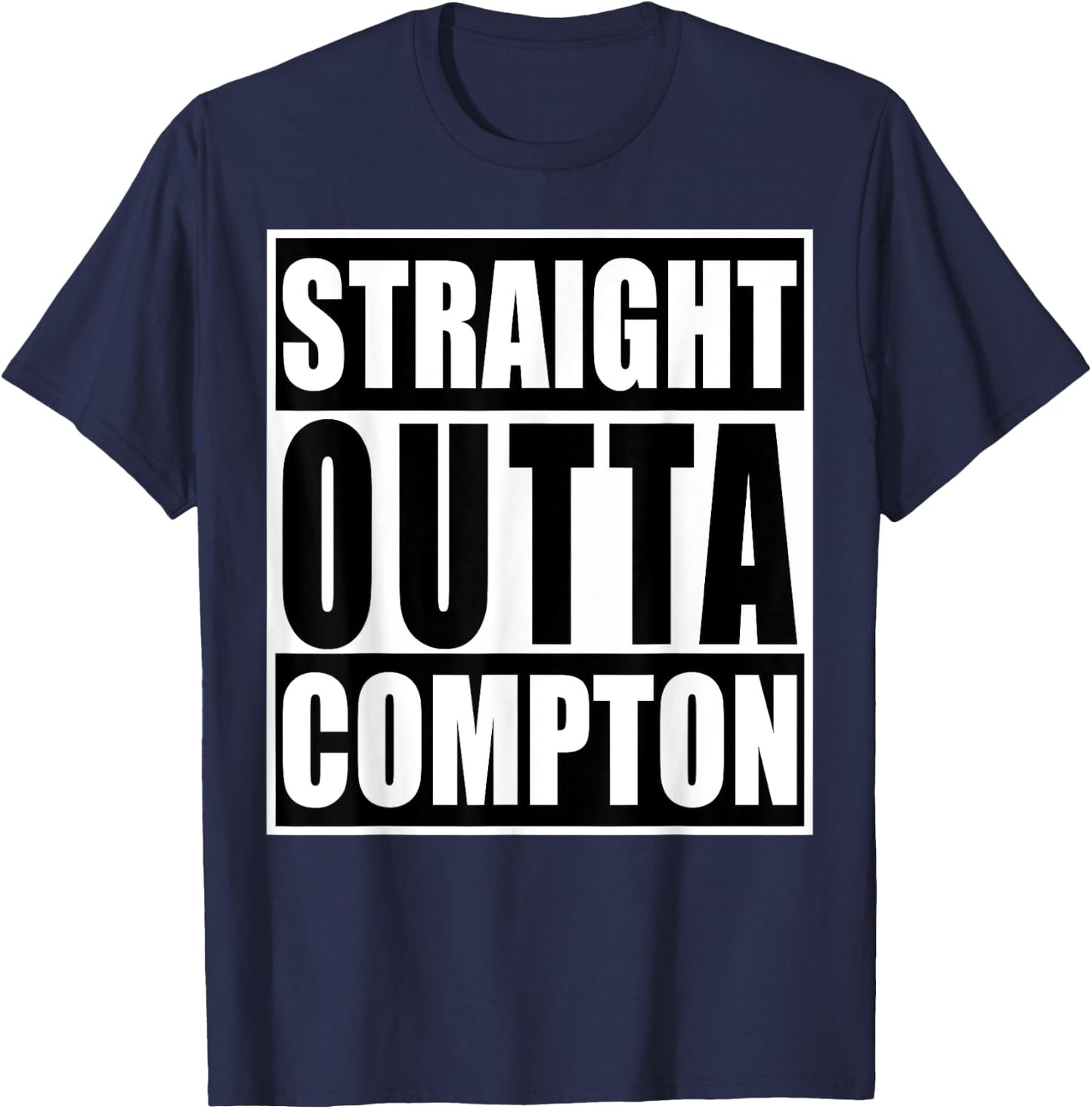Straight Out Of Compton Funny Graphic T-Shirt - T-Shirt | Navy