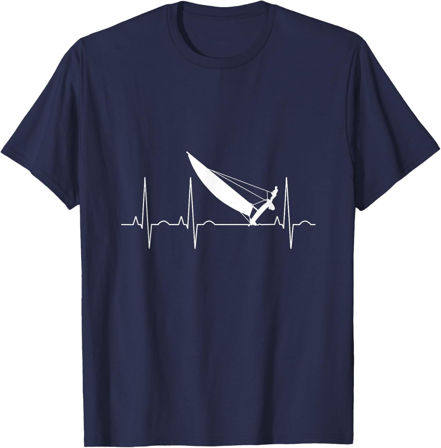 Catamaran trapeze sailing Pulse Frequency T-Shirt - T-Shirt | Navy