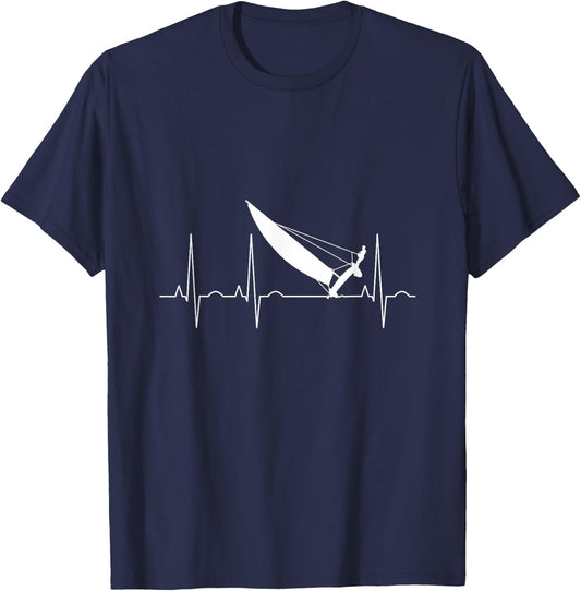 Catamaran trapeze sailing Pulse Frequency T-Shirt - T-Shirt | Navy