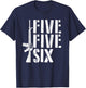 Five Five Six Gun Ammo Range 5.56mm Rifle M16 Assault Rifle T-Shirt - T-Shirt | Navy