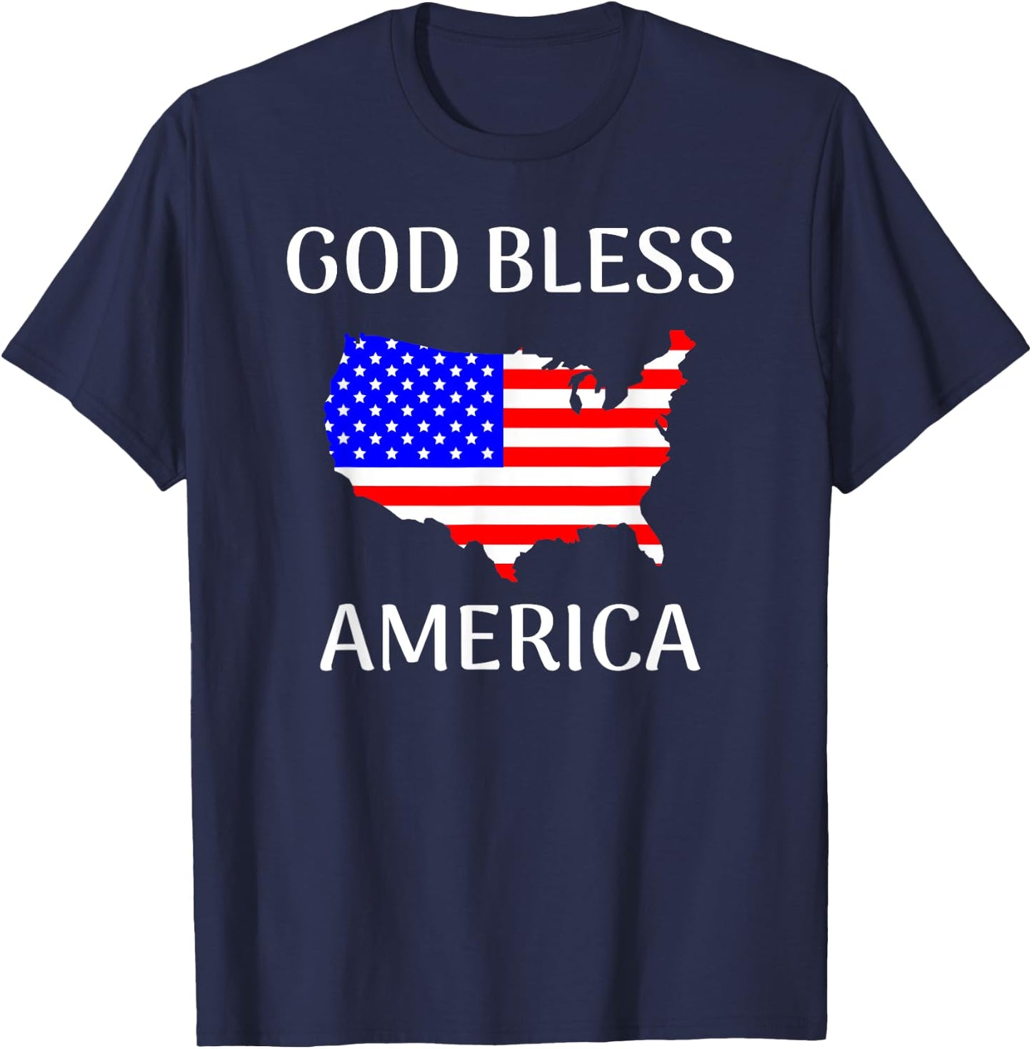 God Bless America United States Flag Country T-Shirt - T-Shirt | Navy