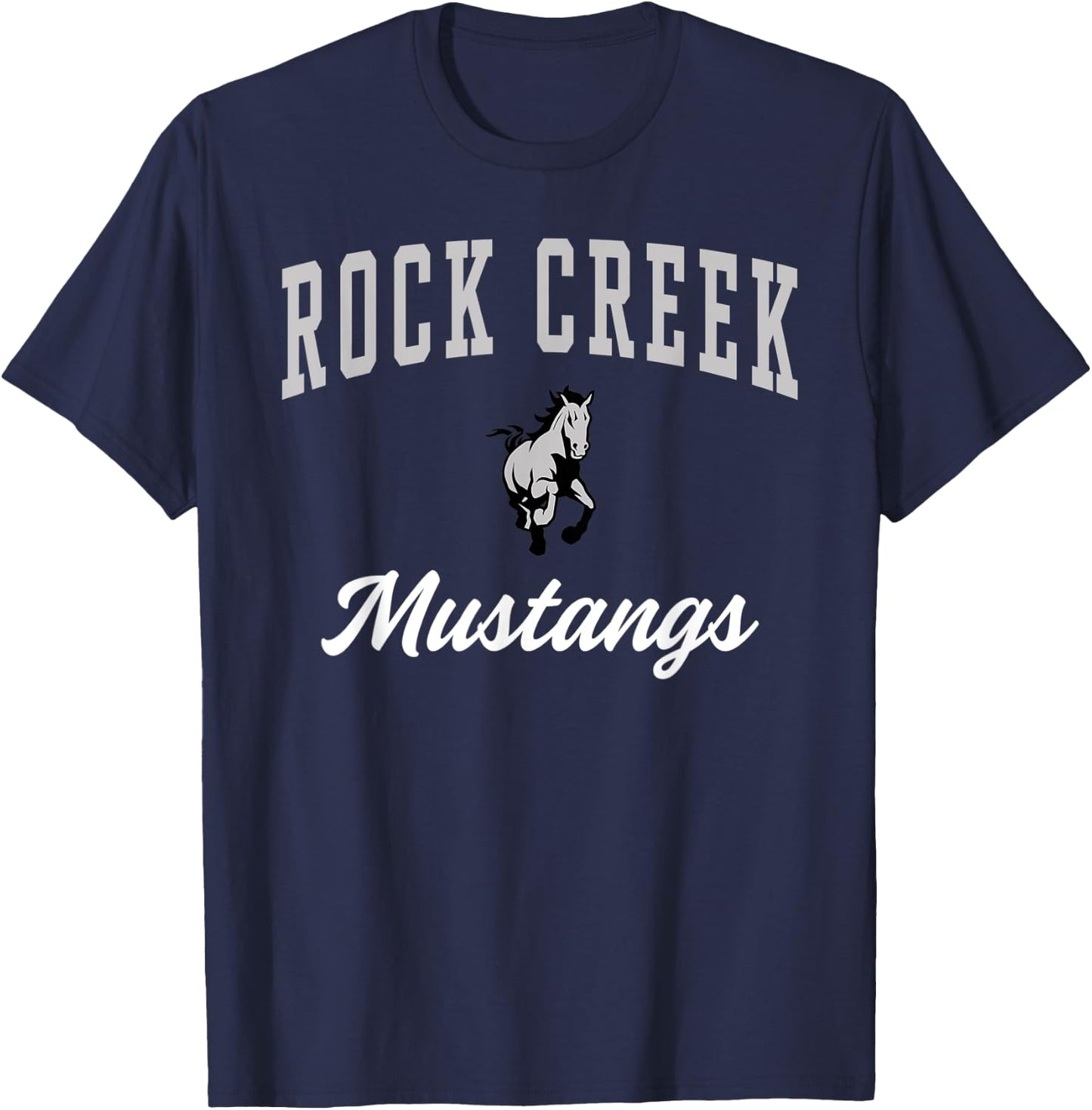 Rock Creek High School Mustangs T-Shirt - T-Shirt | Navy