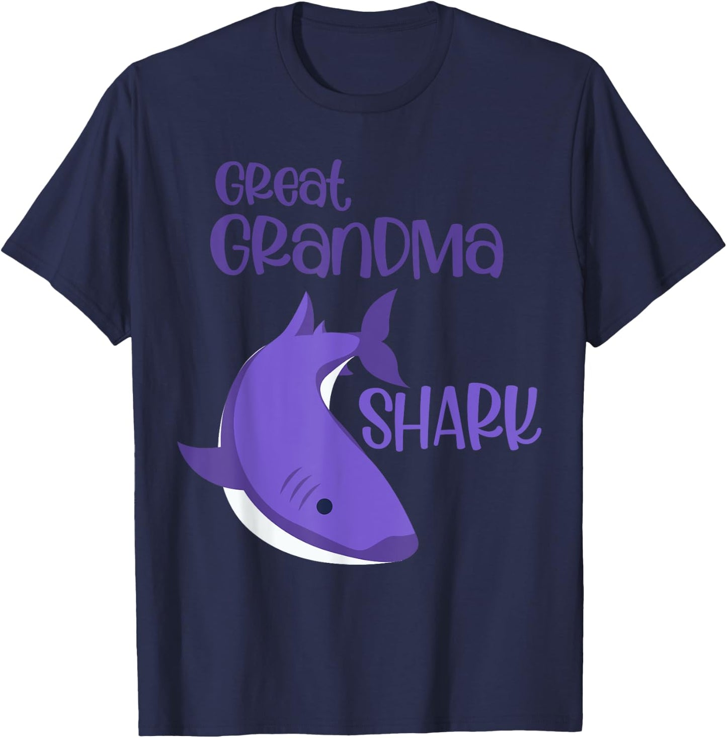 Mother's Day Funny Humor For Great Grandma Shark T-Shirt - T-Shirt | Navy