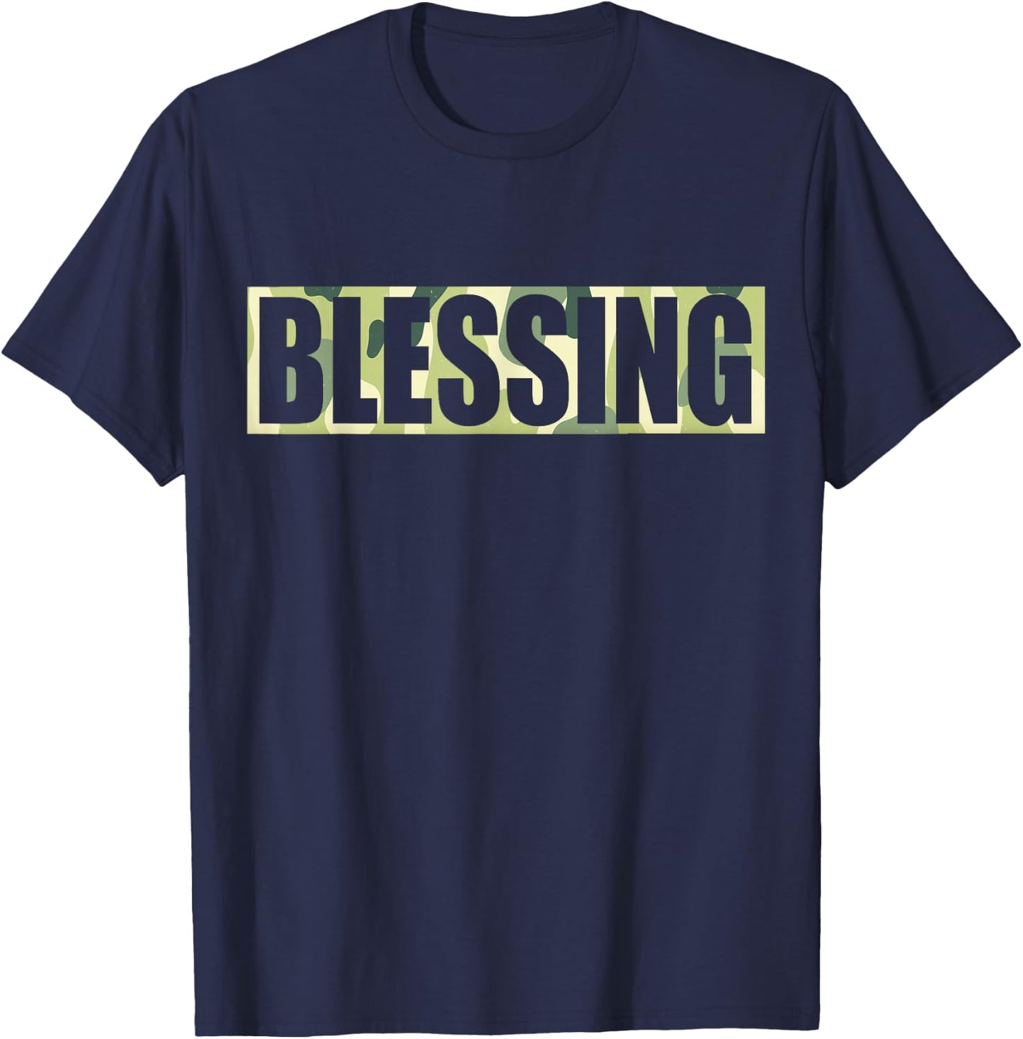 Camouflage Themed Party BLESSING IN DISGUISE Word Pun Funny T-Shirt - T-Shirt | Navy