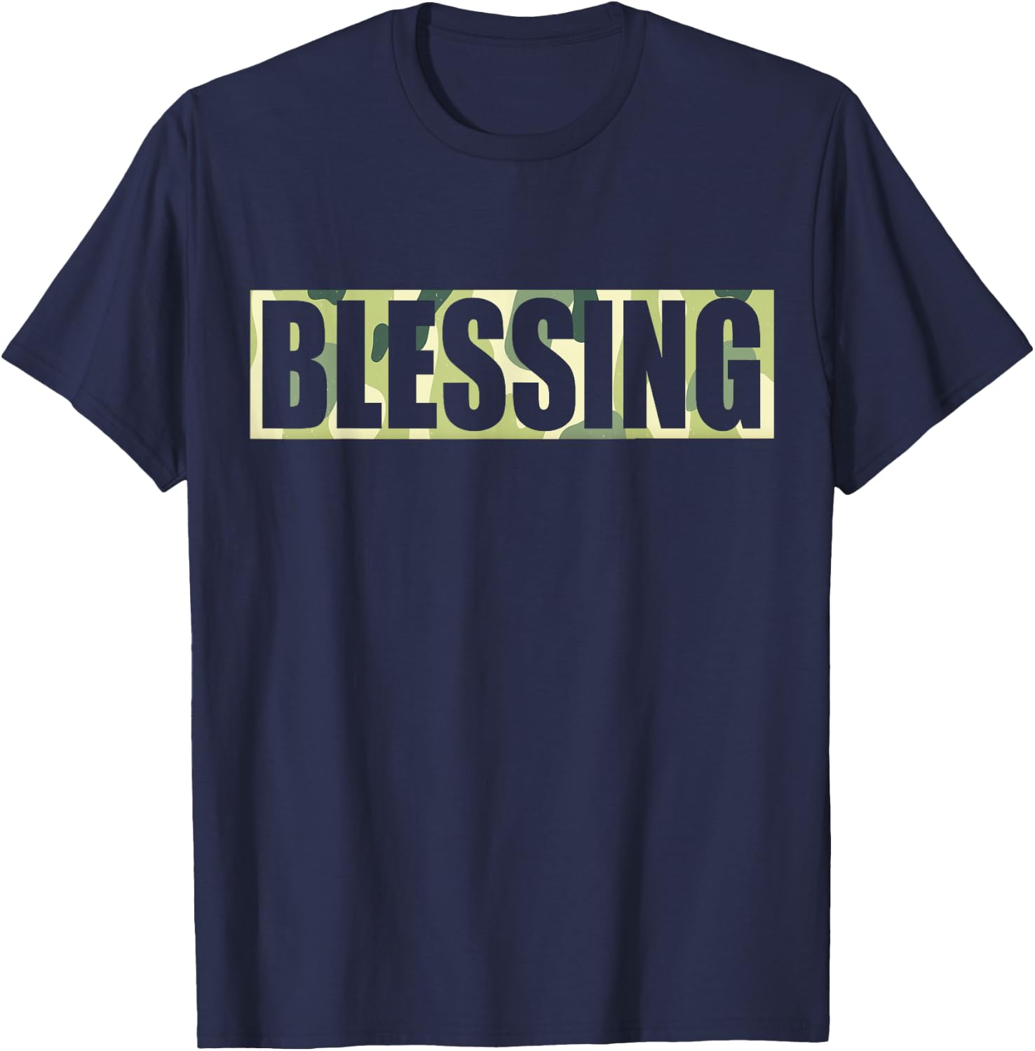 Camouflage Themed Party BLESSING IN DISGUISE Word Pun Funny T-Shirt - T-Shirt | Navy