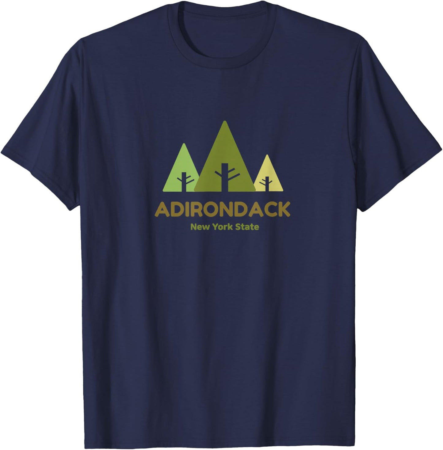 Adirondack High Peak mountains, camping outdoor nature ADK T-Shirt - T-Shirt | Navy