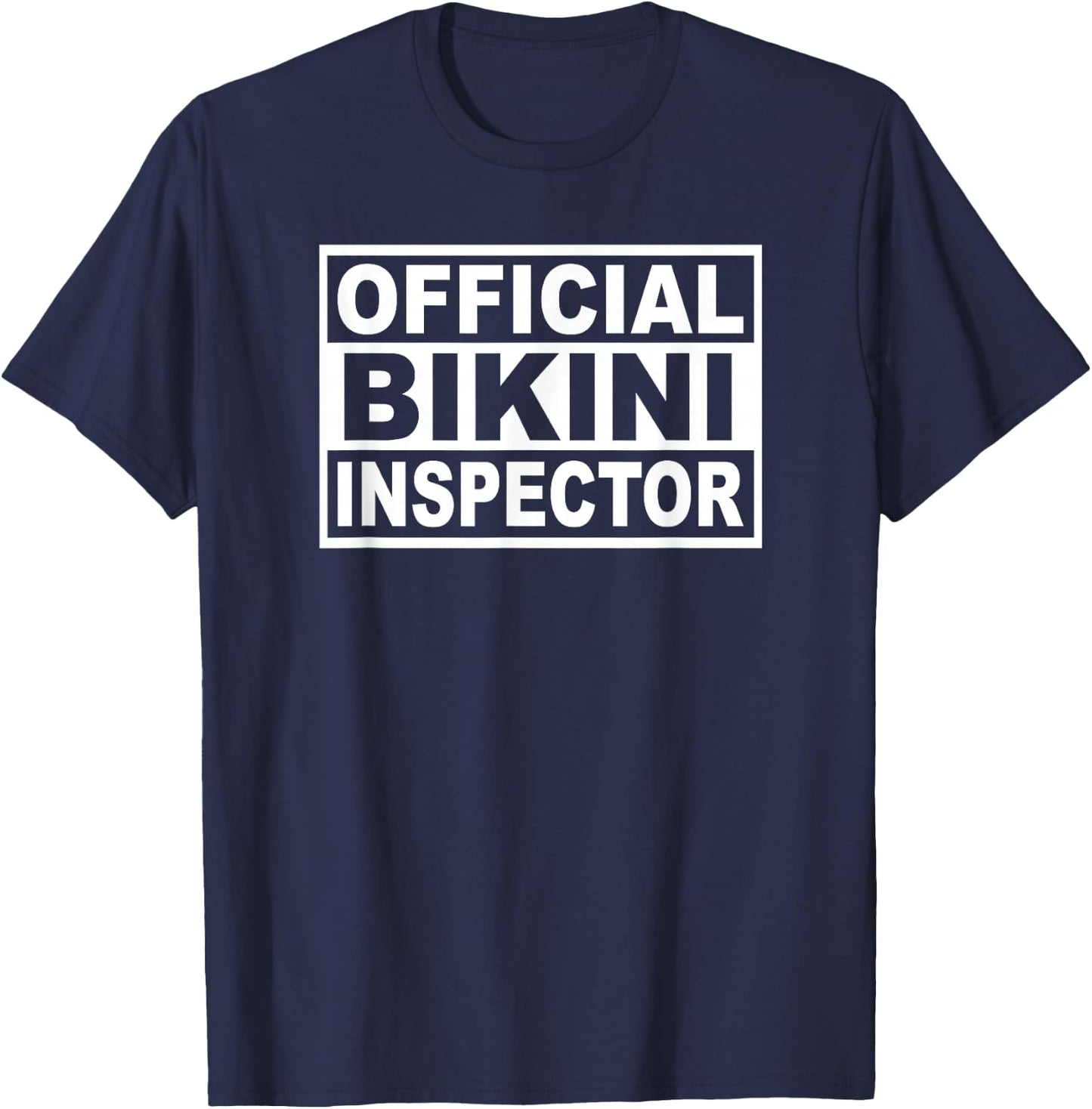 Official Bikini Inspector Graphic T-Shirt - T-Shirt | Navy