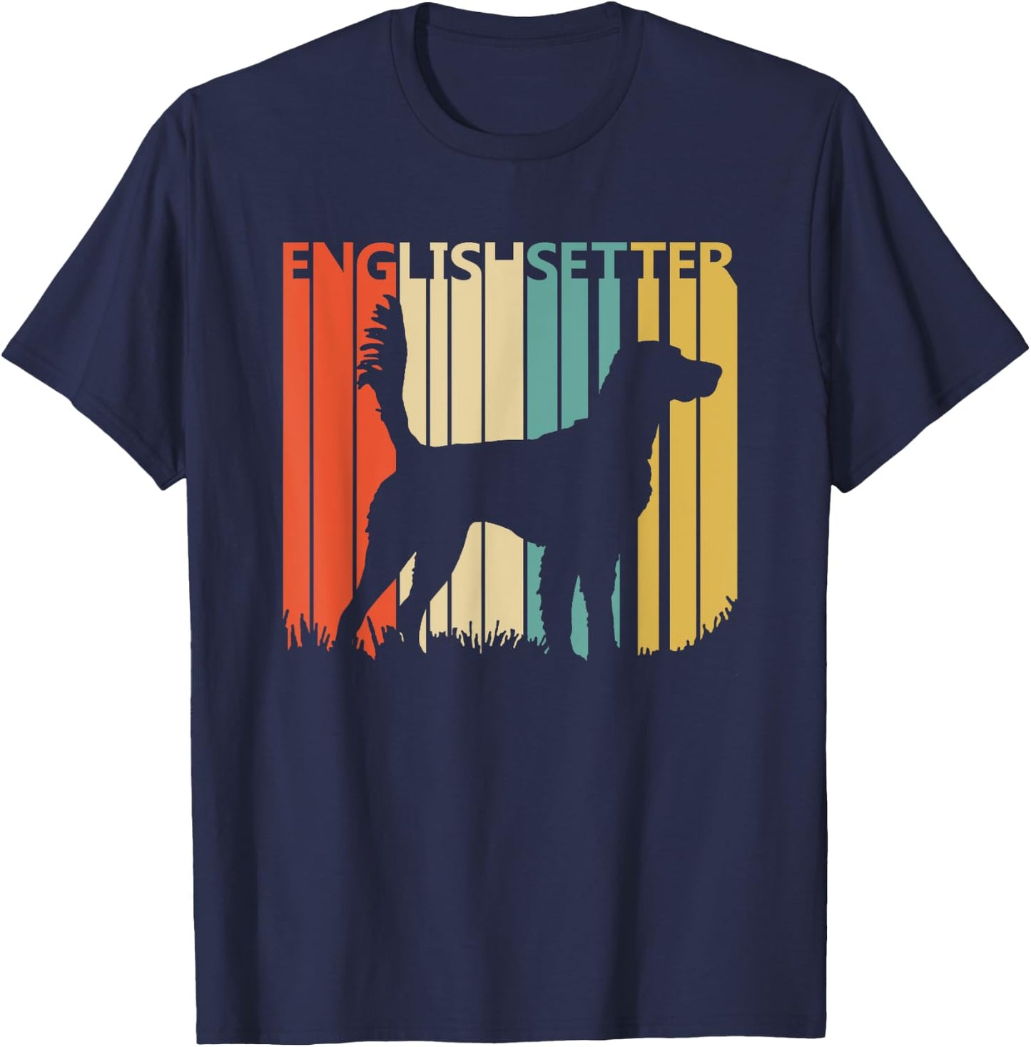 Vintage English Setter dog T-Shirt - T-Shirt | Navy