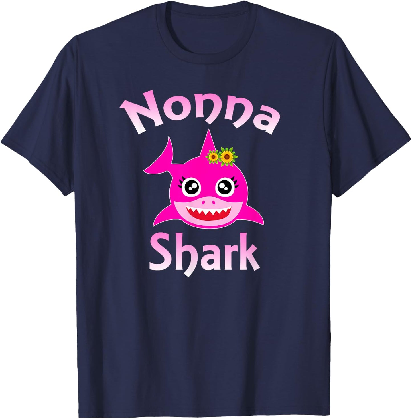 Nonna Shark Funny Italian Grandma T-Shirt - T-Shirt | Navy