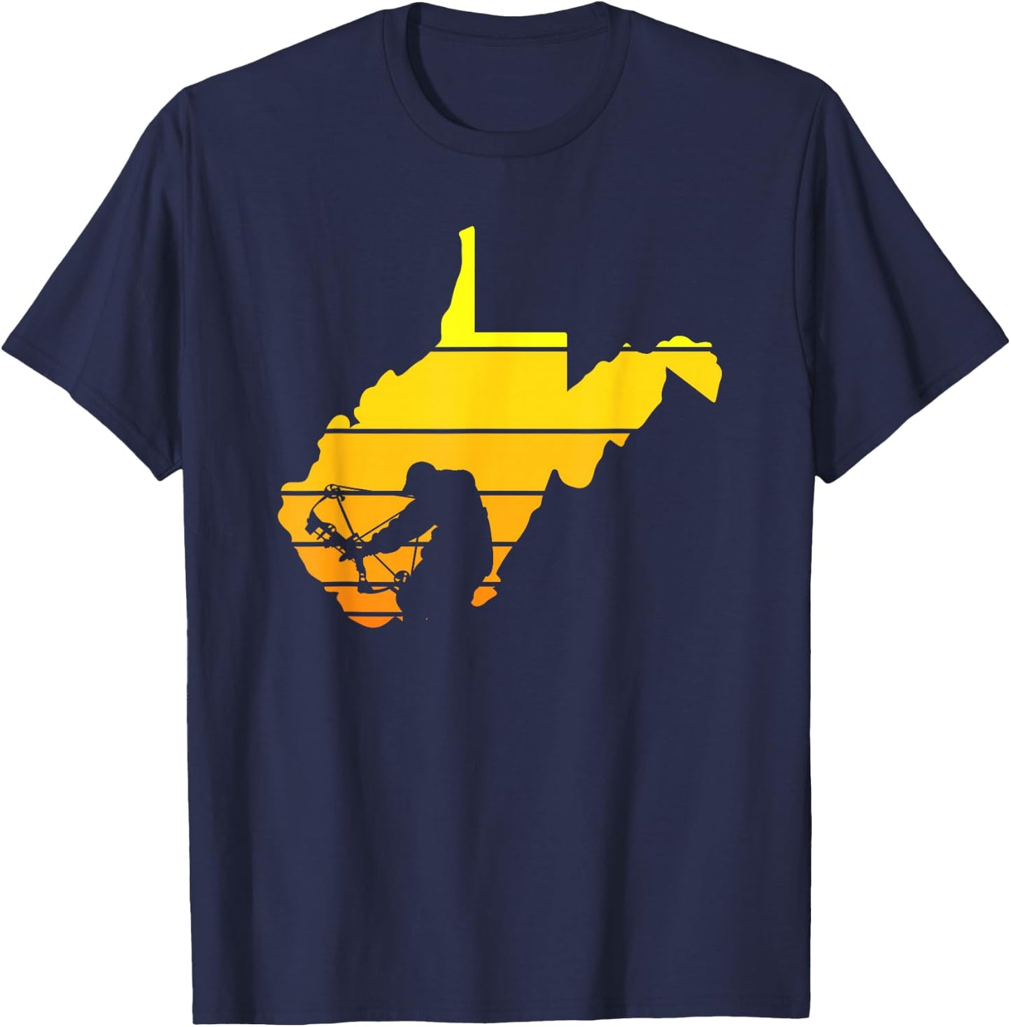 Sunset West Virginia Bowhunter T-Shirt - T-Shirt | Navy