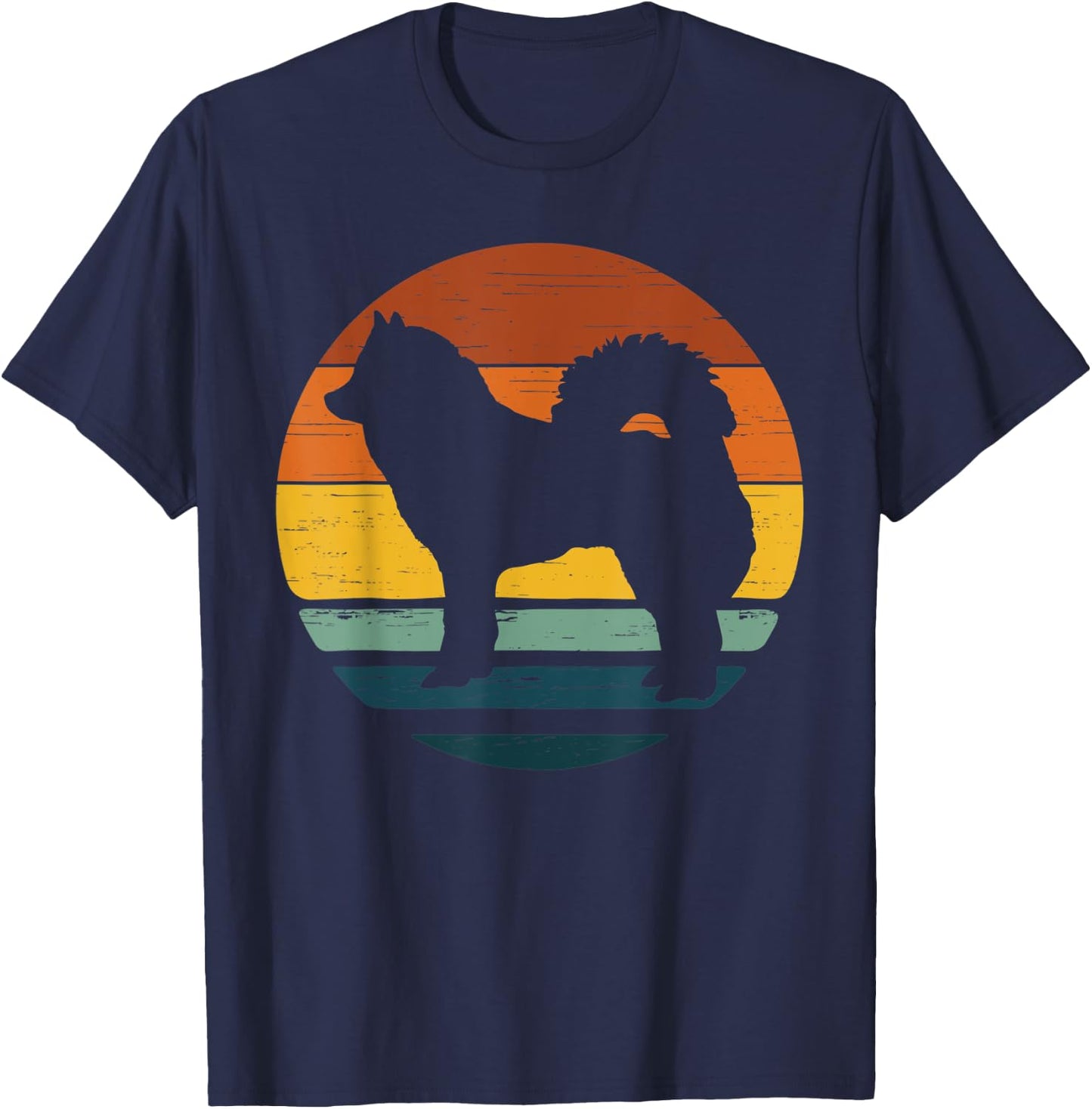 Eurasier Vintage Retro Mom Dad Dog Gift T-Shirt - T-Shirt | Navy
