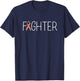 Endometrial Cancer Fighter Peach Uterine Cancer Awareness T-Shirt - T-Shirt | Navy