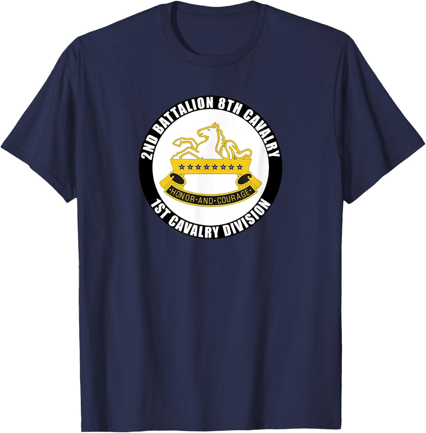 2nd Battalion 8th Cavalry 1st Cavalry Division Veteran Gift T-Shirt - T-Shirt | Navy