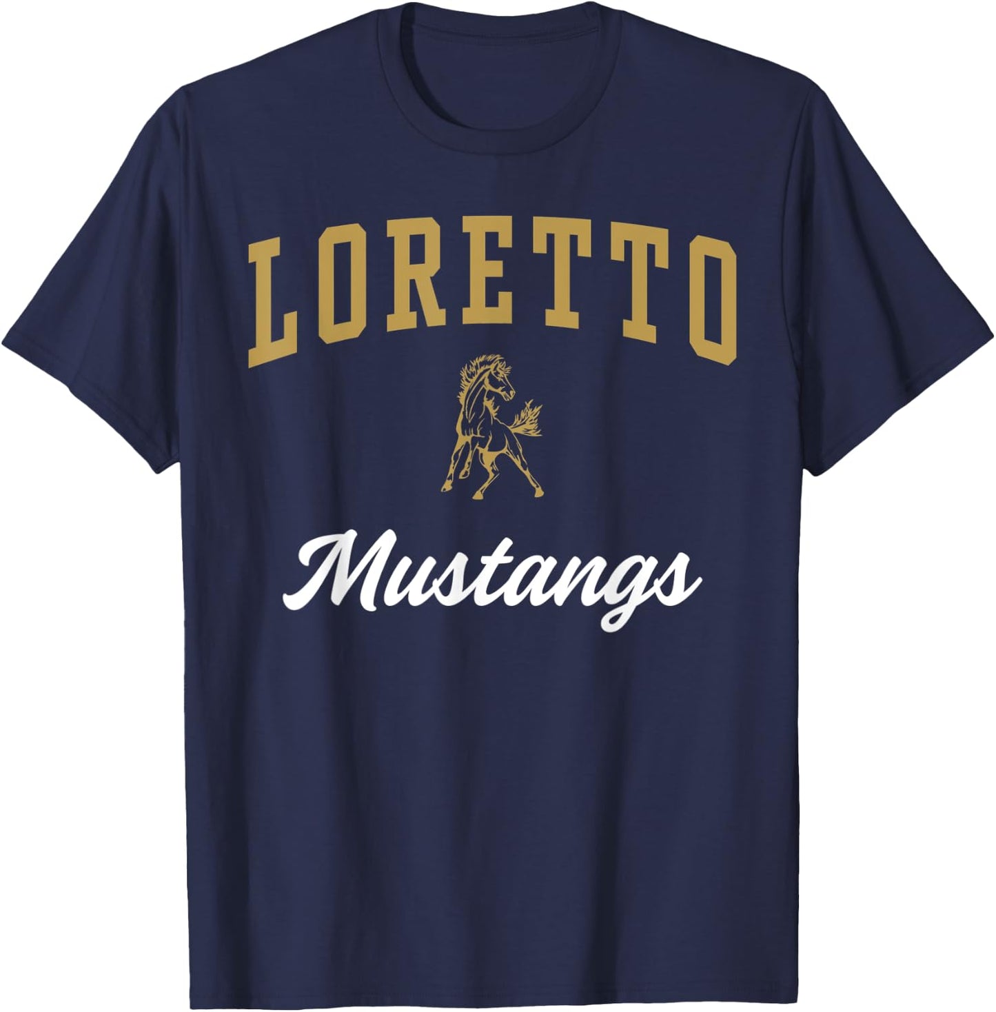 Loretto High School Mustangs T-Shirt - T-Shirt | Navy