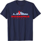 Indianapolis Baseball Vintage Minimal Retro Baseball Lover T-Shirt - T-Shirt | Navy
